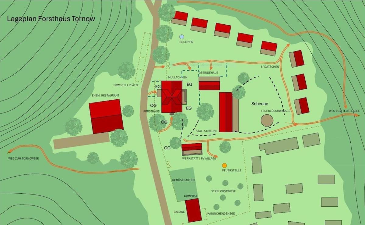 Wald- Und Seeidyll Im Historischen Forsthaus Neuruppin Eksteriør billede